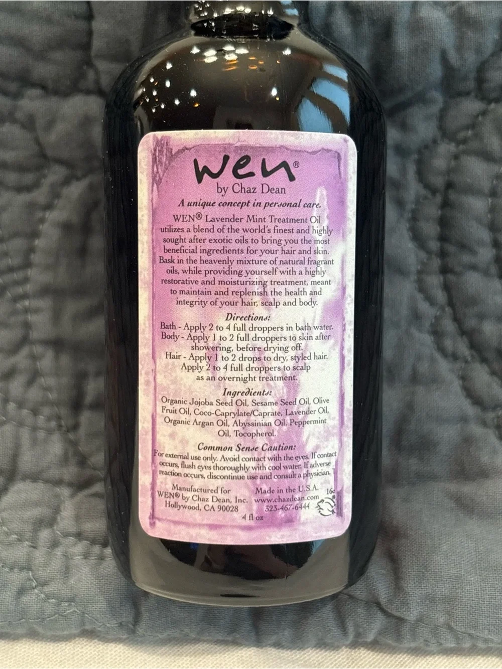 WEN Lavender Mint Treatment Oil 4 oz Hair Scalp Body Oil New